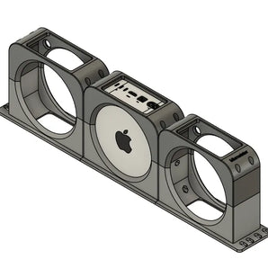 Szafa rack 19 cali dla trzech Mac mini M4