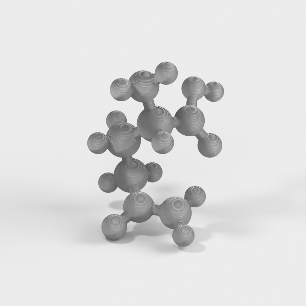 Model molekularny - Glutamina - Model w skali atomowej