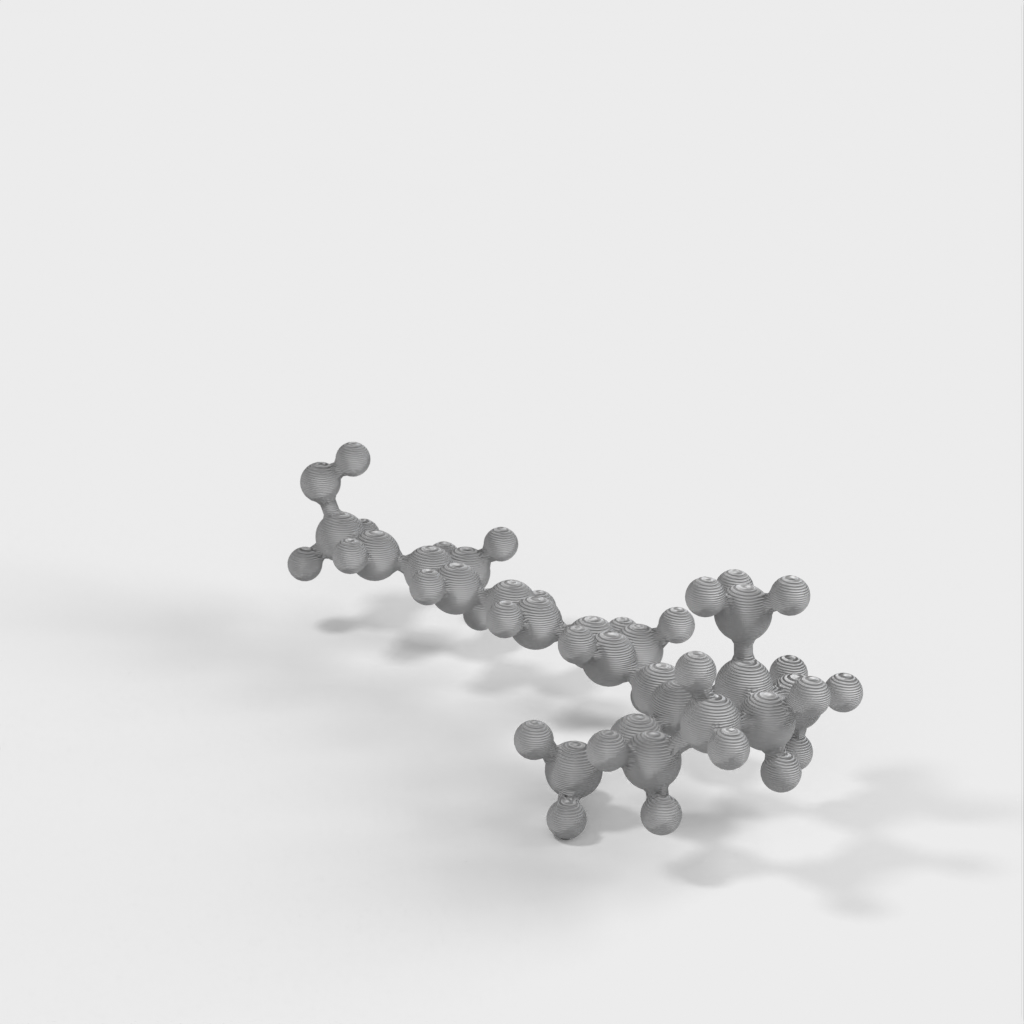 Model molekularny retinolu (witaminy A) - model w skali atomowej