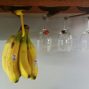 Wieszak na banany do zawieszenia przy stojaku na kieliszki do wina