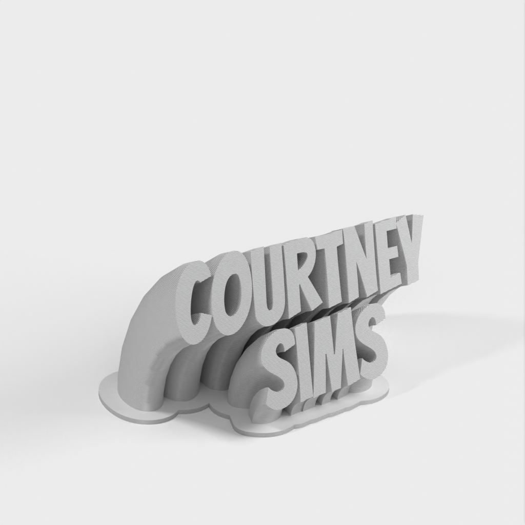 Niestandardowy identyfikator Courtney Sims