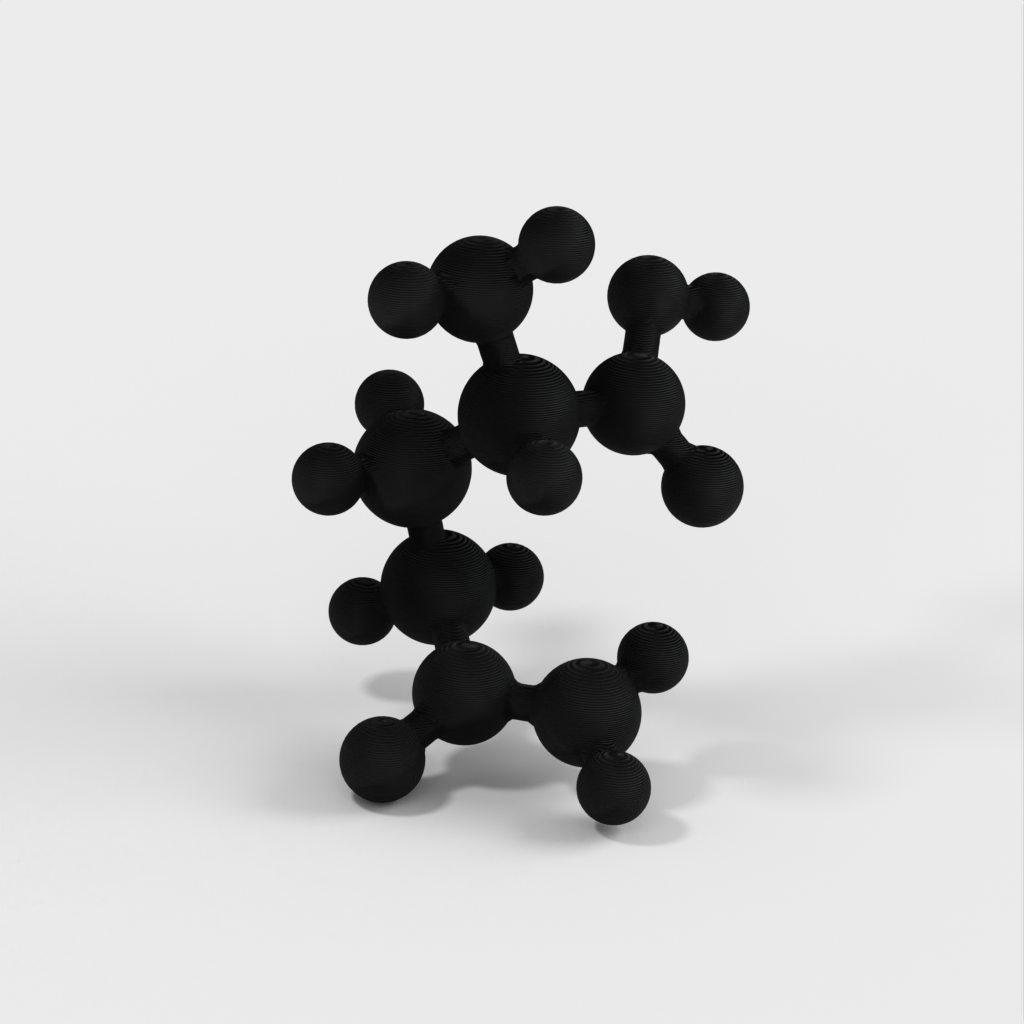 Model molekularny - Glutamina - Model w skali atomowej