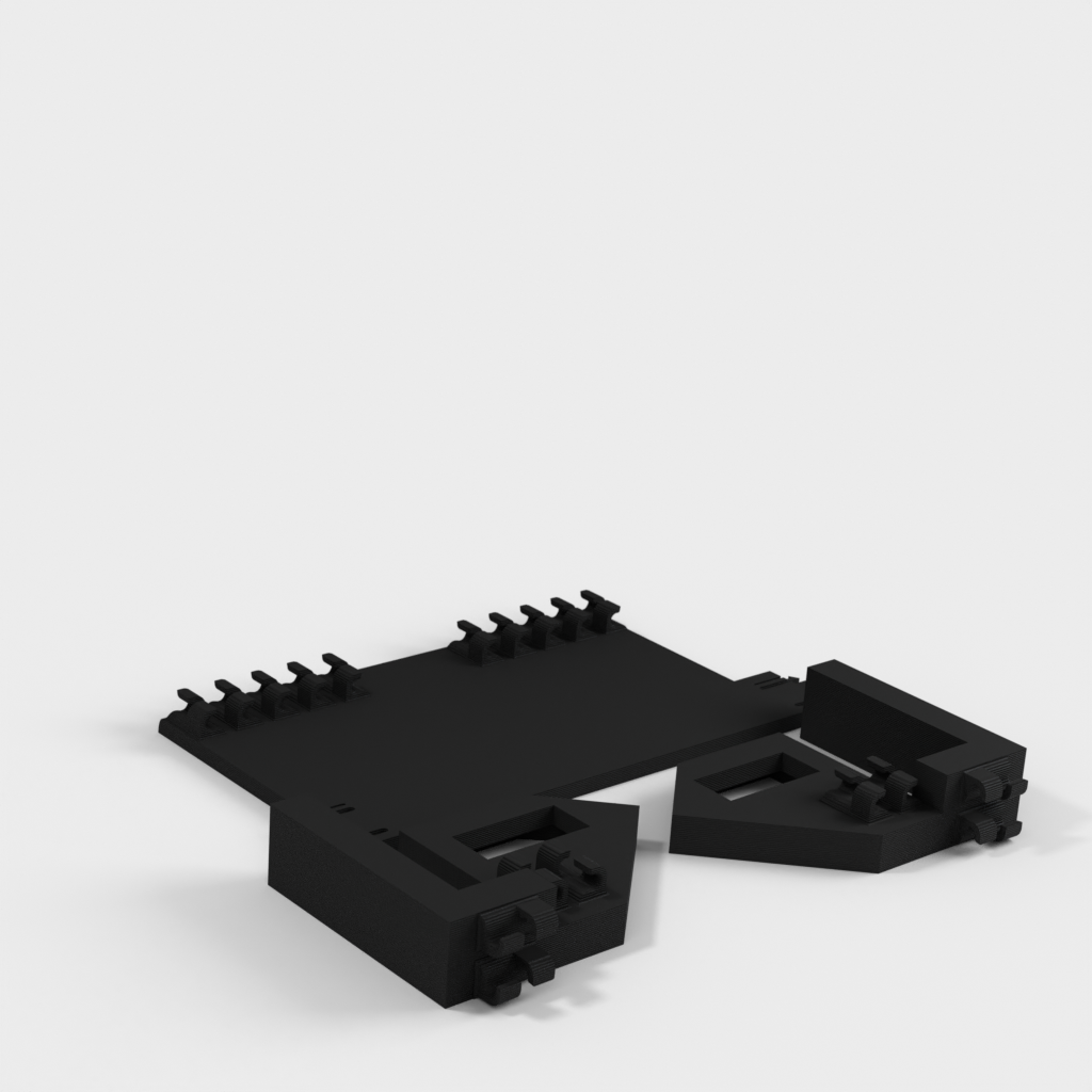 Uchwyt na 7-portowy koncentrator USB z możliwością zarządzania kablami i możliwością montażu na stole
