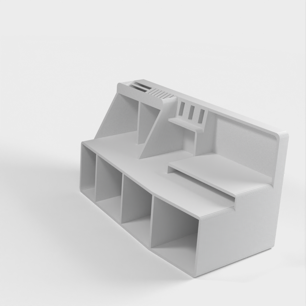 Idealny organizer na biurko z uchwytem na karty SD, microSD, USB i postit