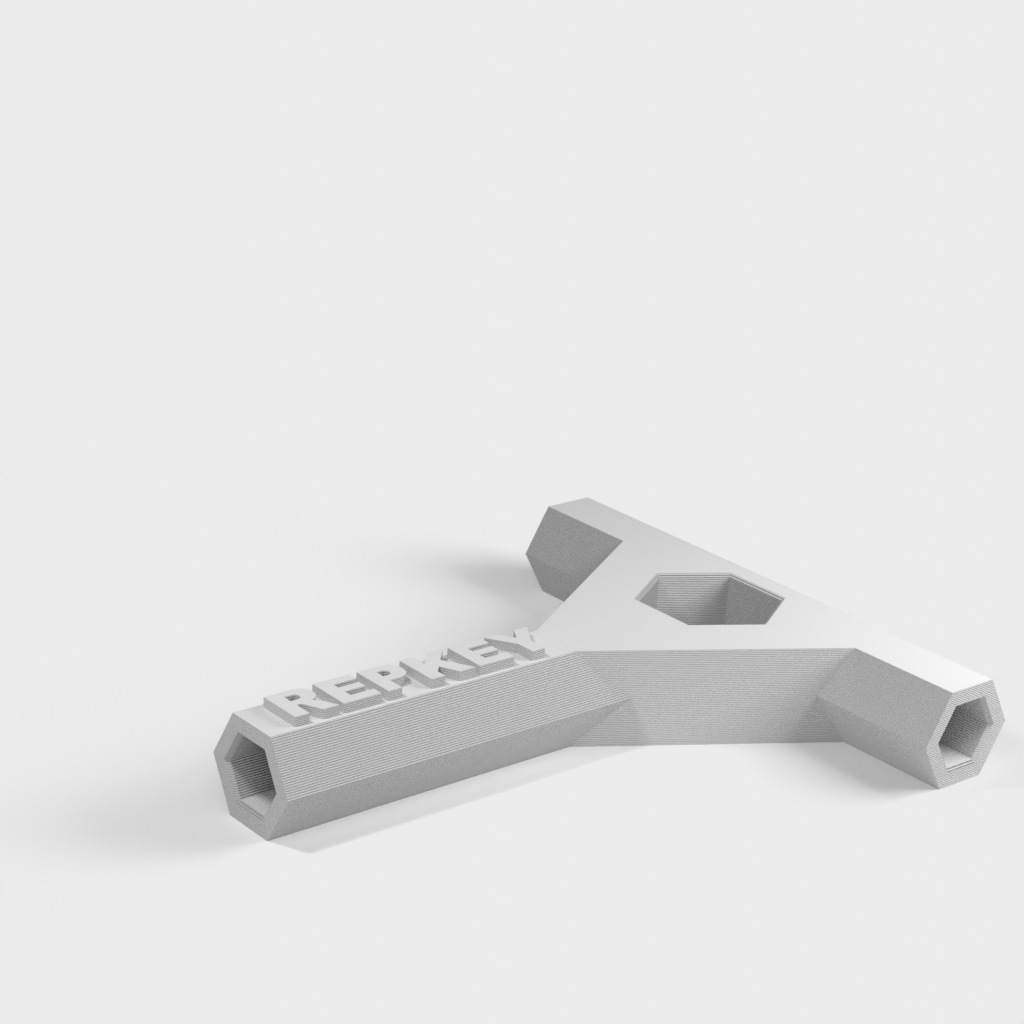 RepRap Prusa Mendel RepKey: klucz i śrubokręt wydrukowany w 3D z narzędziem do nakrętek M8