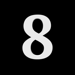 Dom nr 8 - Noto Serif - 170mm wysokości - 10mm głębokości