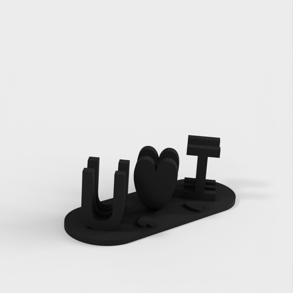 3D Ambigram Letters Illusion Niestandardowy stojak ekspozycyjny