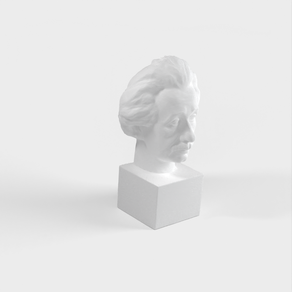 Skan 3D biustu Alberta Einsteina - statua z brązu do druku