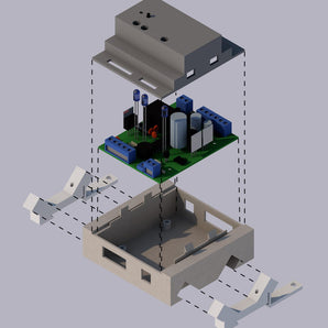 Elektroniczna obudowa obwodu z adapterami szyny DIN