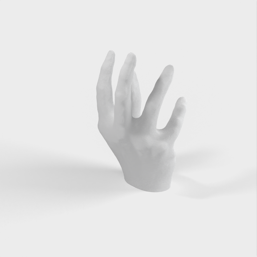 Zeskanowany 3D uchwyt na iPhone'a w kształcie dłoni