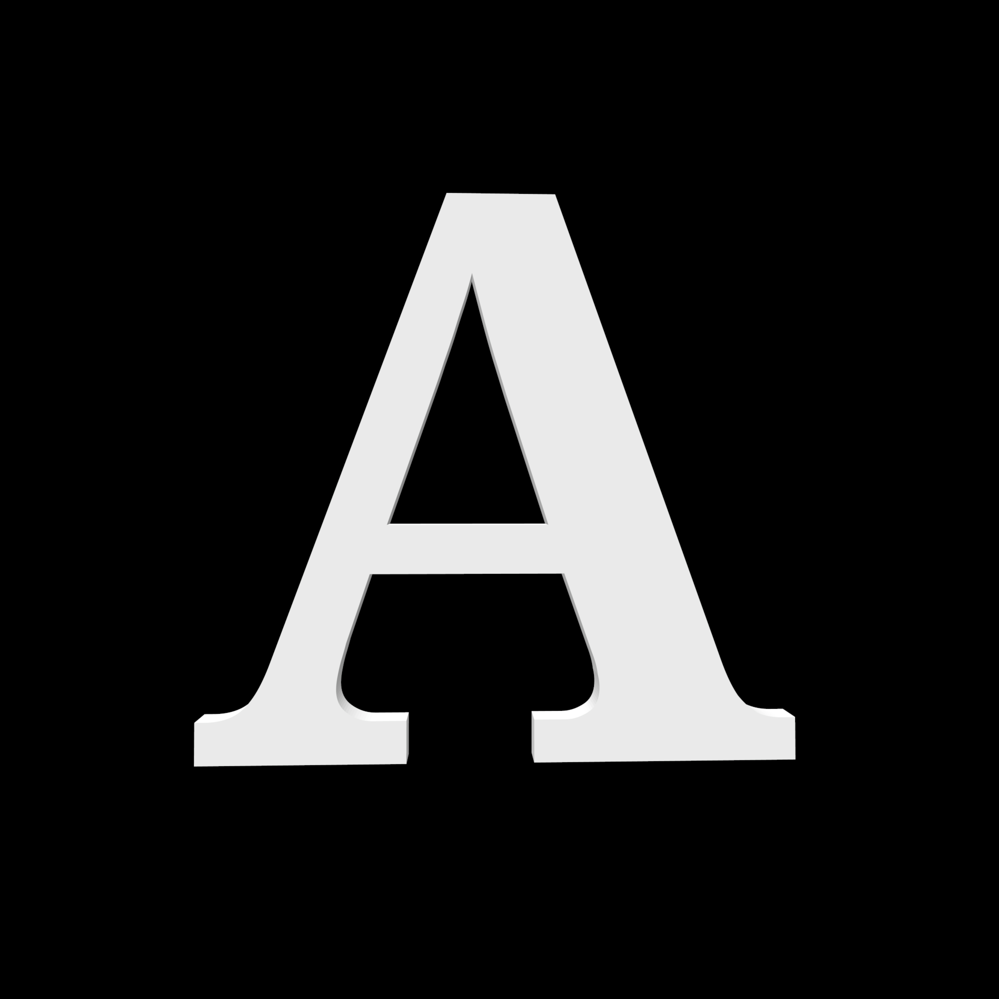 Litera domowa A - Noto Serif - wysokość 170mm - głębokość 10mm