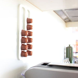Uchwyt na kapsułki do kawy Abacus Nespresso na ścianę i szafkę