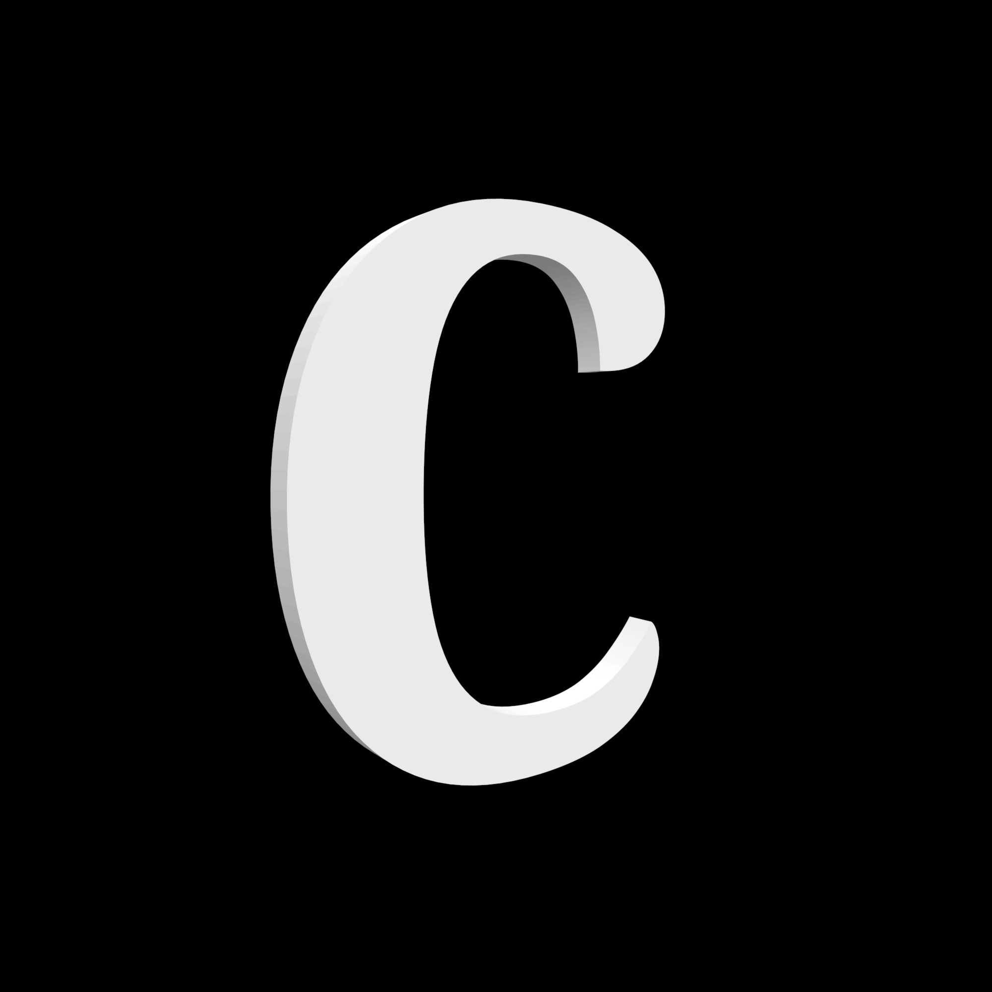 Litera domowa C - Noto Serif - wysokość 170mm - głębokość 10mm