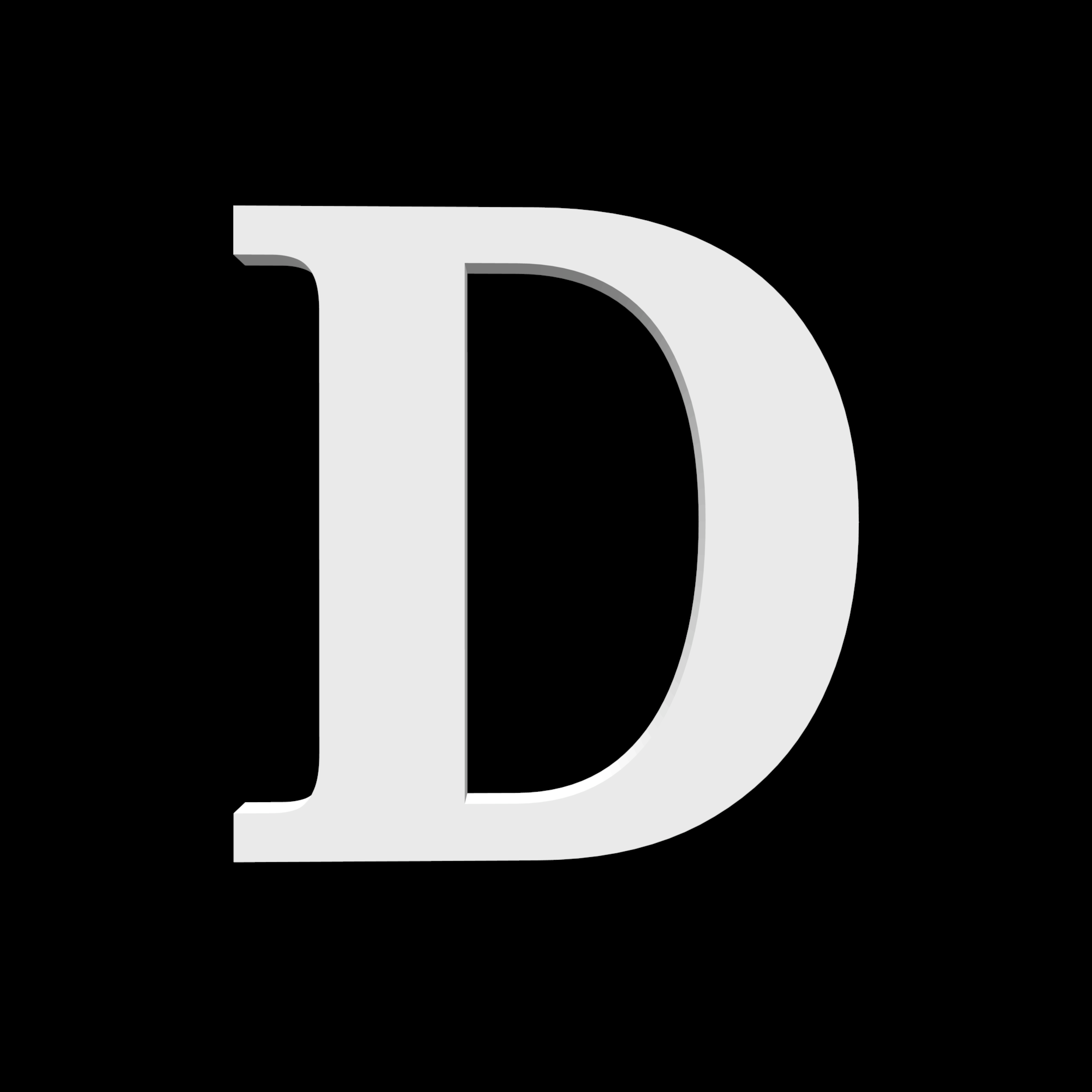 Litera domowa D - Noto Serif - wysokość 170mm - głębokość 10mm
