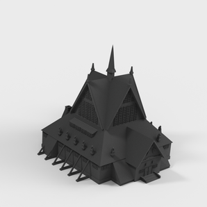 Model architektoniczny kościoła w Kirunie w skali 1:1000