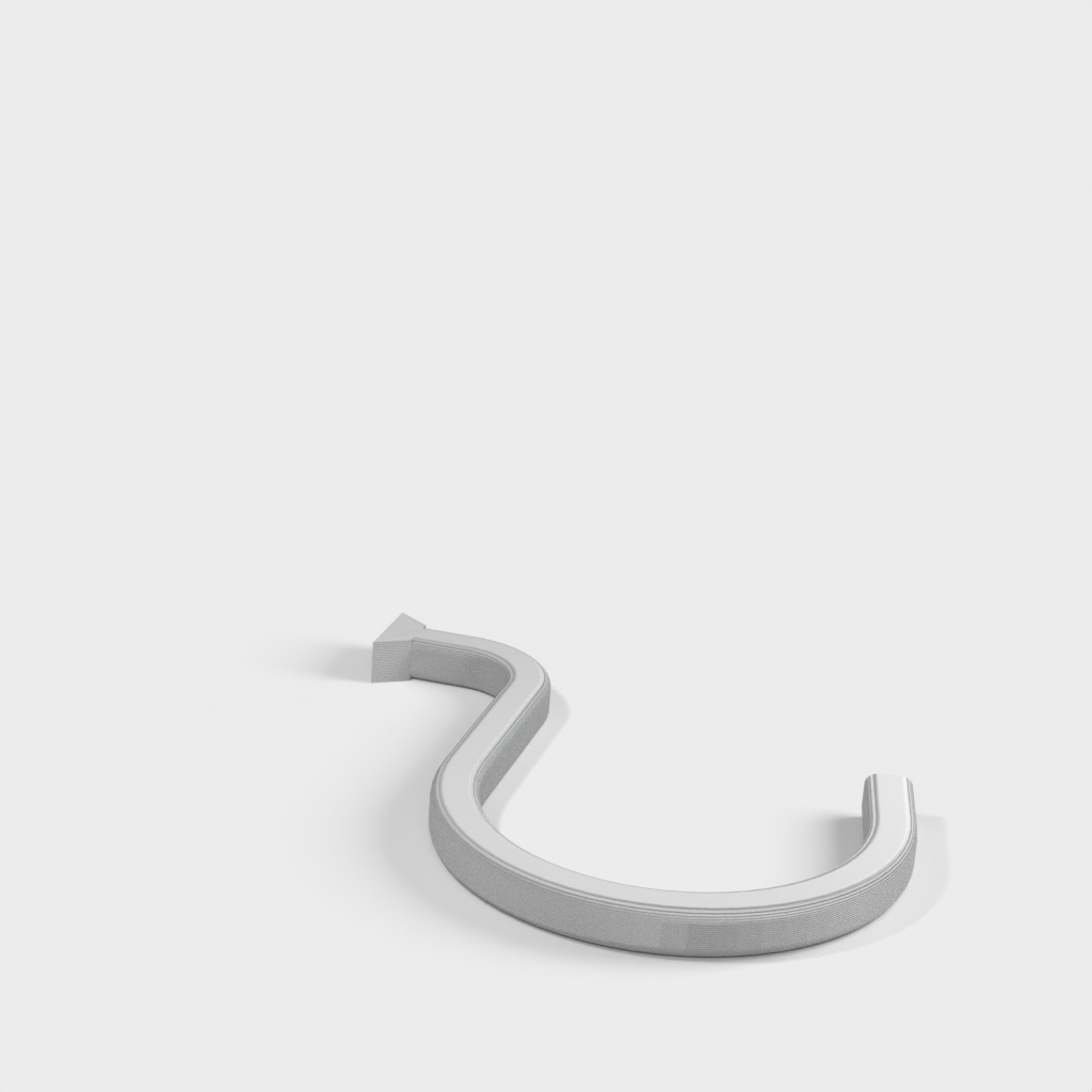 Niestandardowe haczyki do zasłon prysznicowych w kształcie litery S z płaskim końcem i błyszczącym kształtem