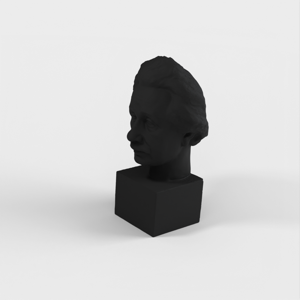 Skan 3D biustu Alberta Einsteina - statua z brązu do druku