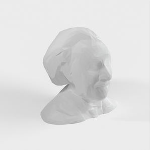 Low Poly Popiersie/rzeźba Alberta Einsteina