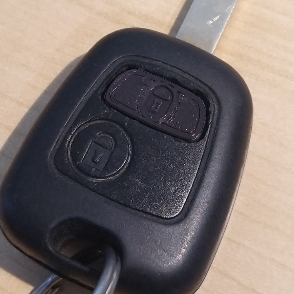 Zestaw przycisków zapasowych do kluczyka samochodowego Citroen C1 / Toyota Aygo / Peugeot 107