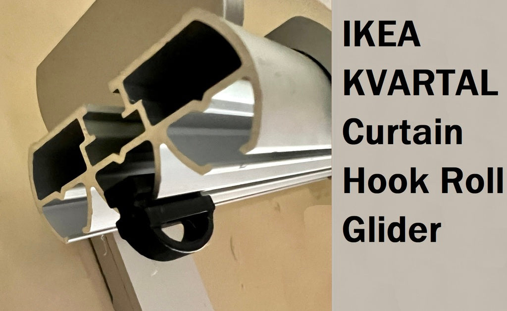 IKEA KVARTAL Wymienne wieszaki na zasłony z prowadnicą rolkową