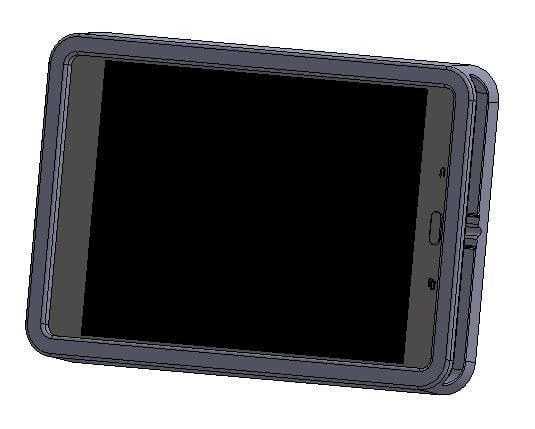 Uchwyt ścienny do Samsung Tab A SM-T350 z otwartą tylną częścią do podłączenia zasilania