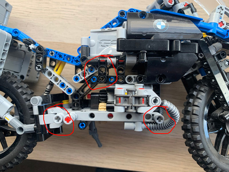 Vægbeslag til Lego Technic BMW R1200GS Motorcykel