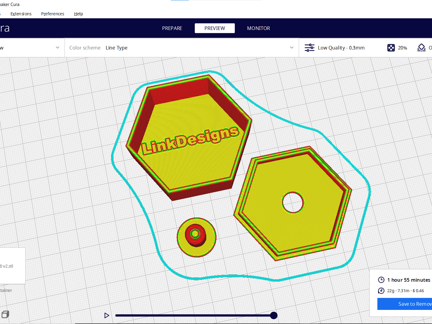 Hexagon Beholder na Różne Przedmioty