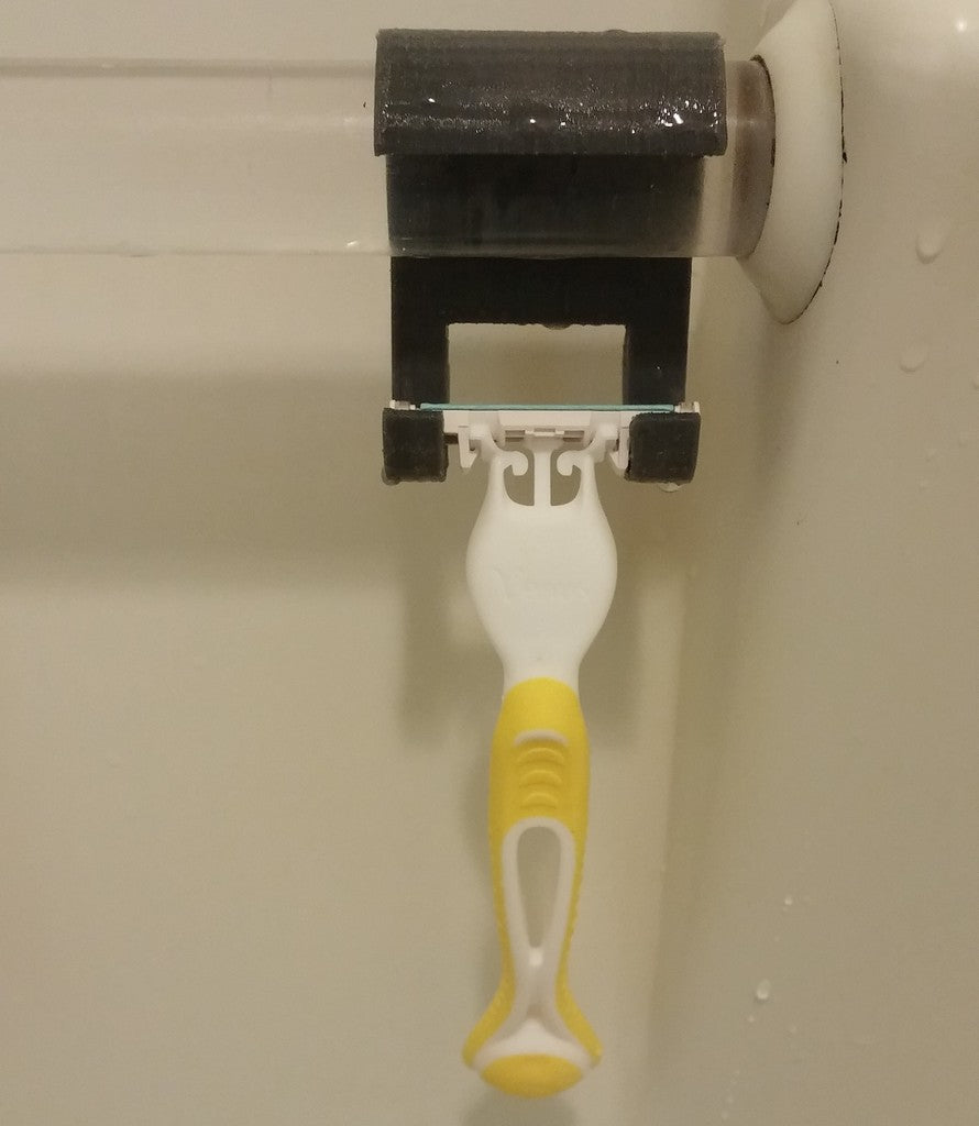 Łazienkowy uchwyt na maszynkę do golenia na drążek prysznicowy