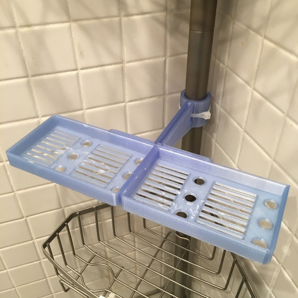 Podwójna szuflada na mydło do koszyka prysznicowego