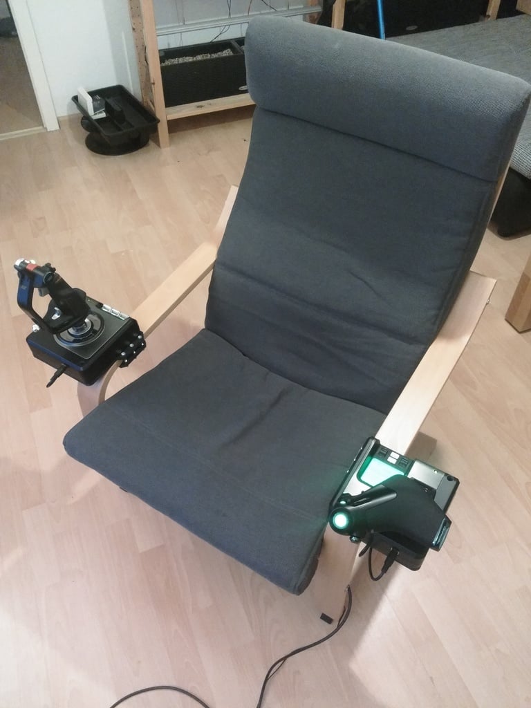 Uchwyt Saitek X52 Pro Hotas do krzesła Ikea Poäng