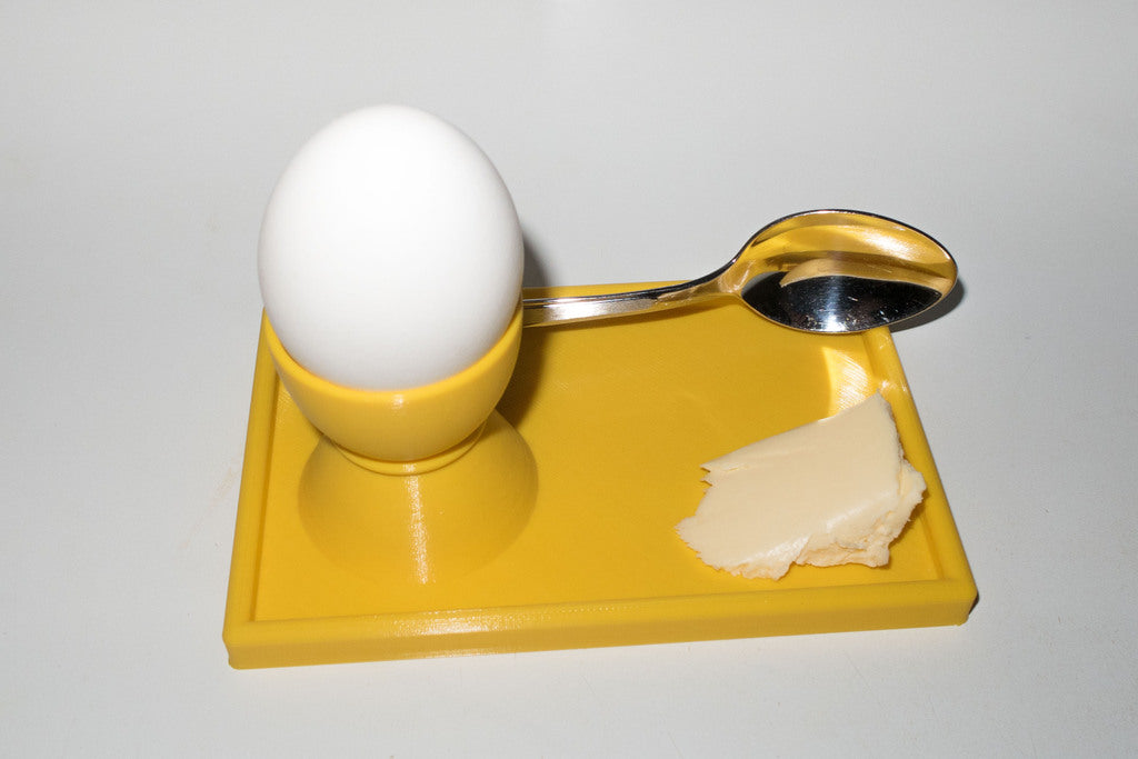 Smukły kieliszek do jajek z uchwytem na łyżkę (wersja 2)