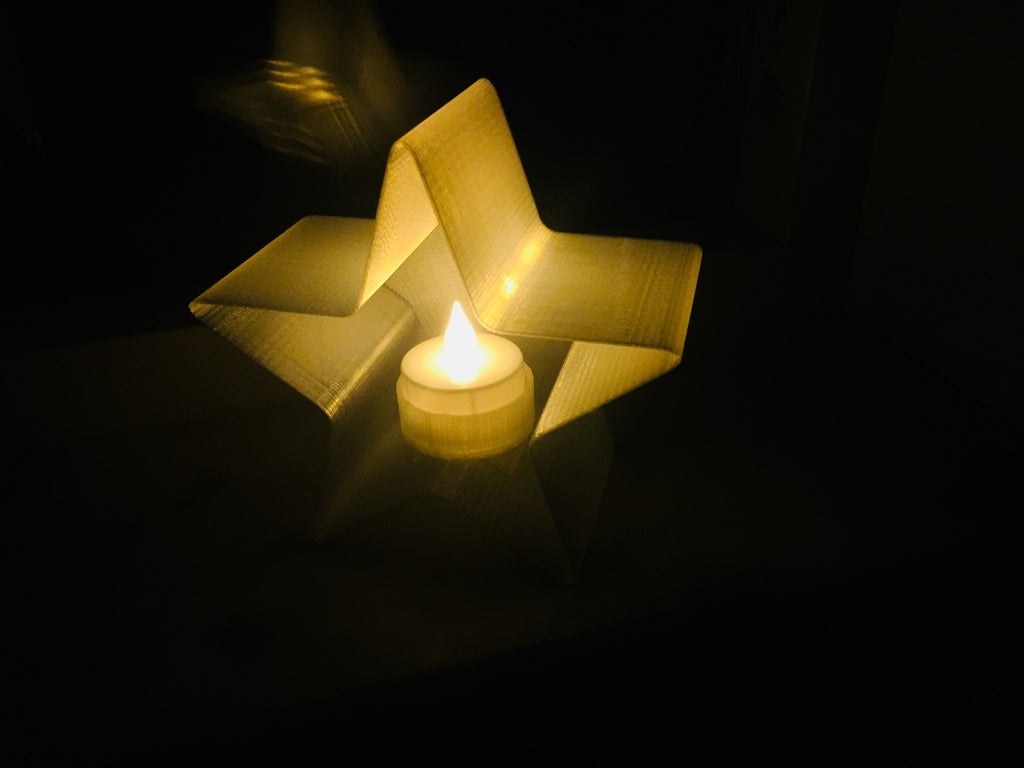 Dekoracja świąteczna: Gwiazda bożonarodzeniowa do lampek LED lub świec LED