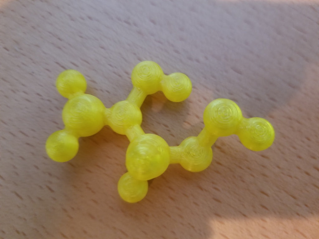 Modelowanie molekularne - Octan winylu - model głównego monomeru szlamu w skali atomowej