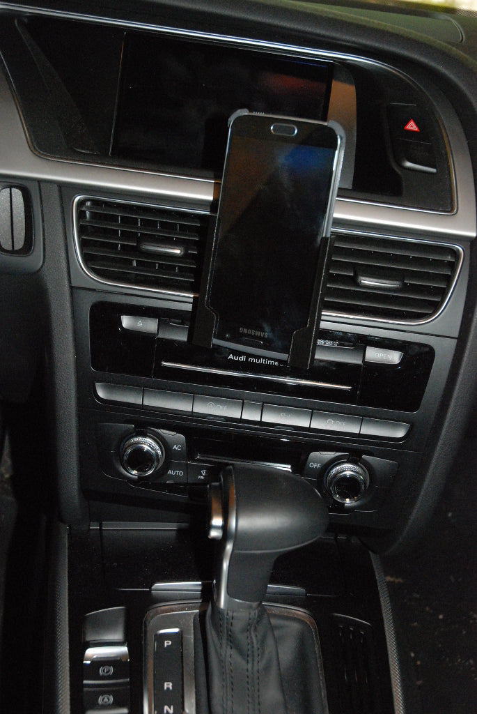 Samochodowy uchwyt na telefon komórkowy, wyposażony w slot CD, kompatybilny z Samsungiem Galaxy S6 i Audi A4