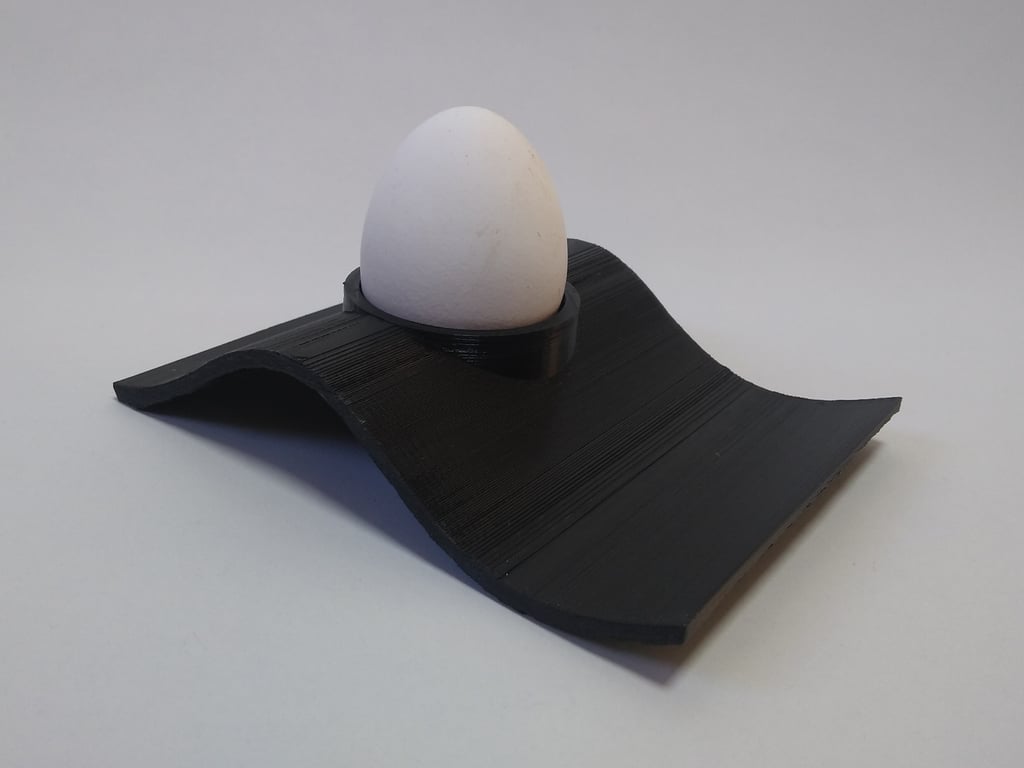 Kubek na jajko w kształcie fali w nowoczesnym stylu