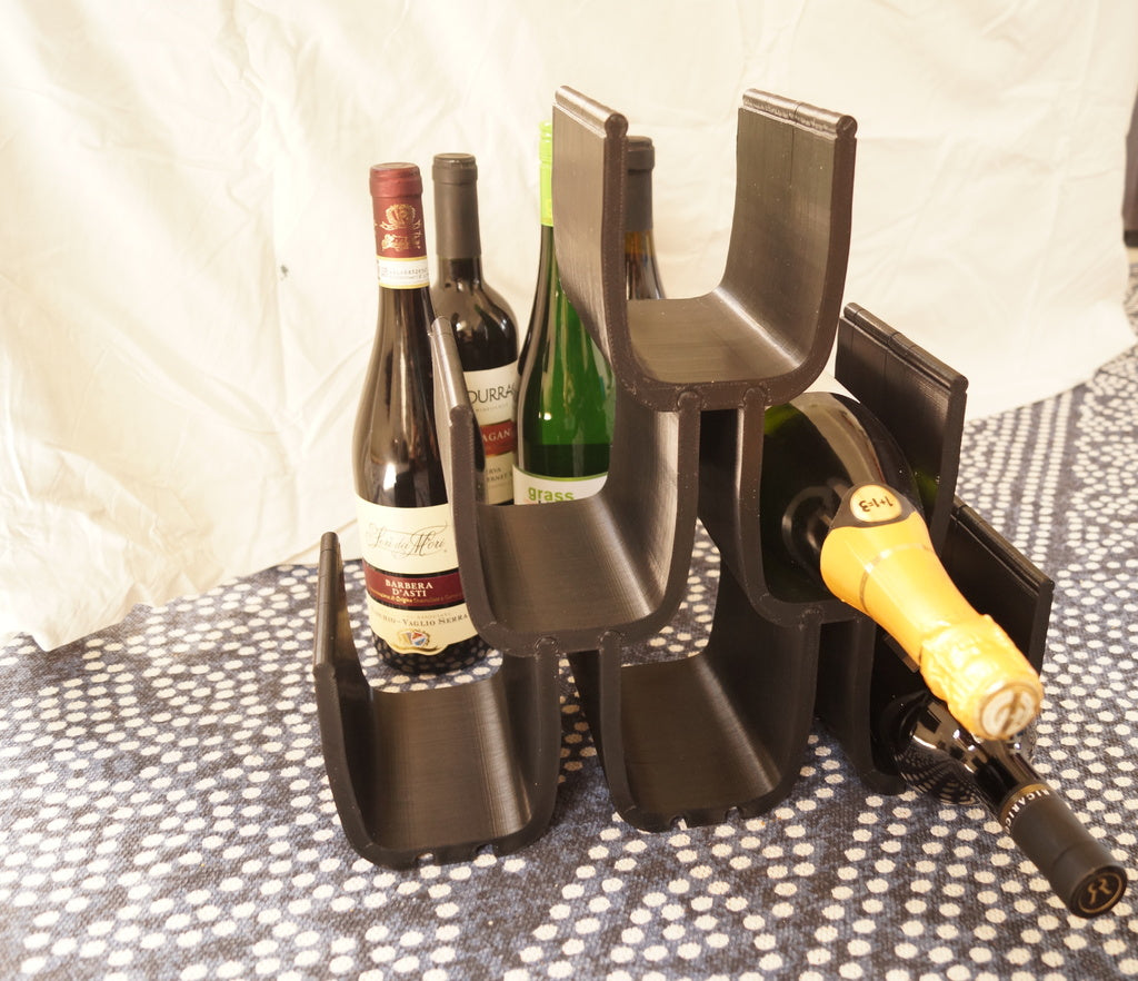 Modułowy stojak na wino do przechowywania wina i innych przedmiotów