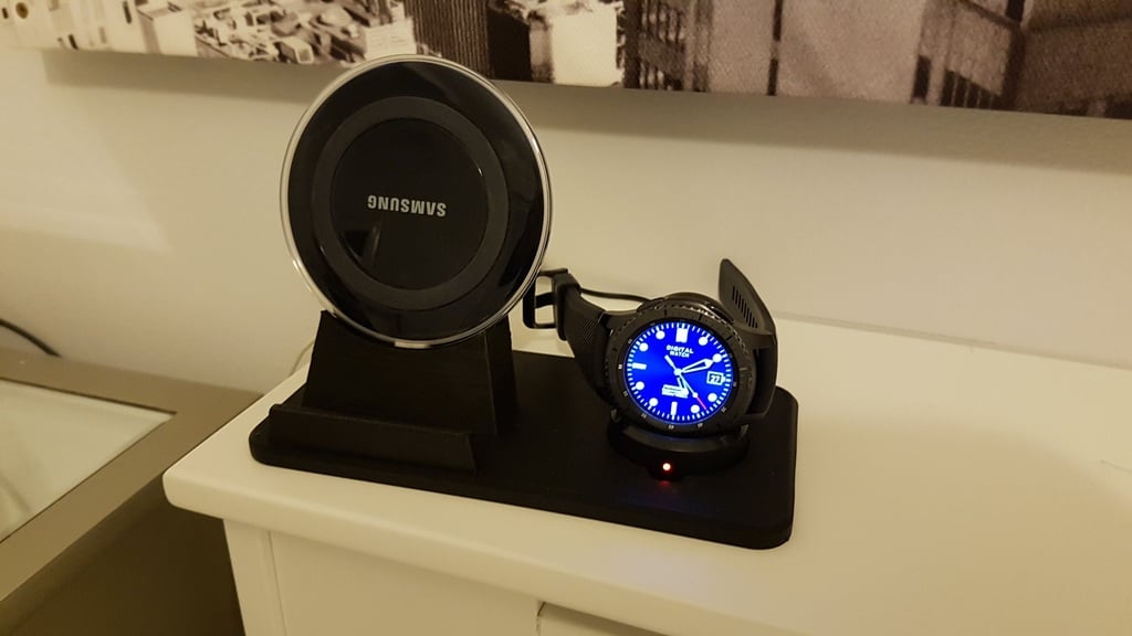 Uchwyt na telefon i zegarek do ładowarki Samsung Galaxy i Gear S3
