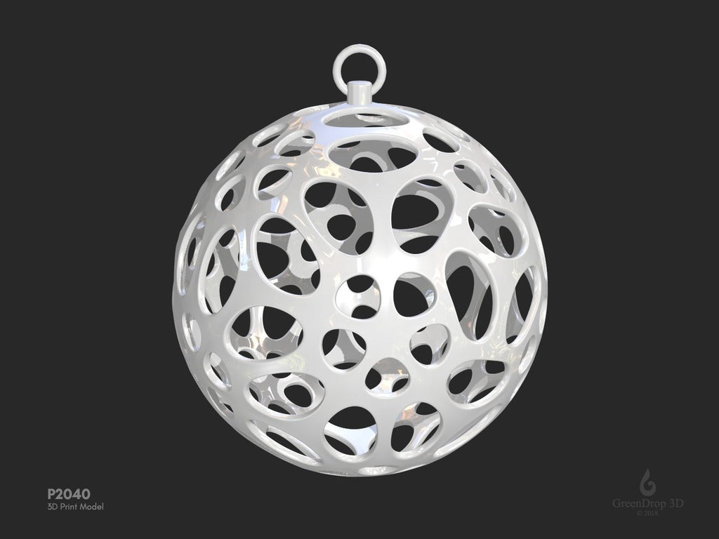 Bombki świąteczne - P2040 do druku 3D od Greendrop3D