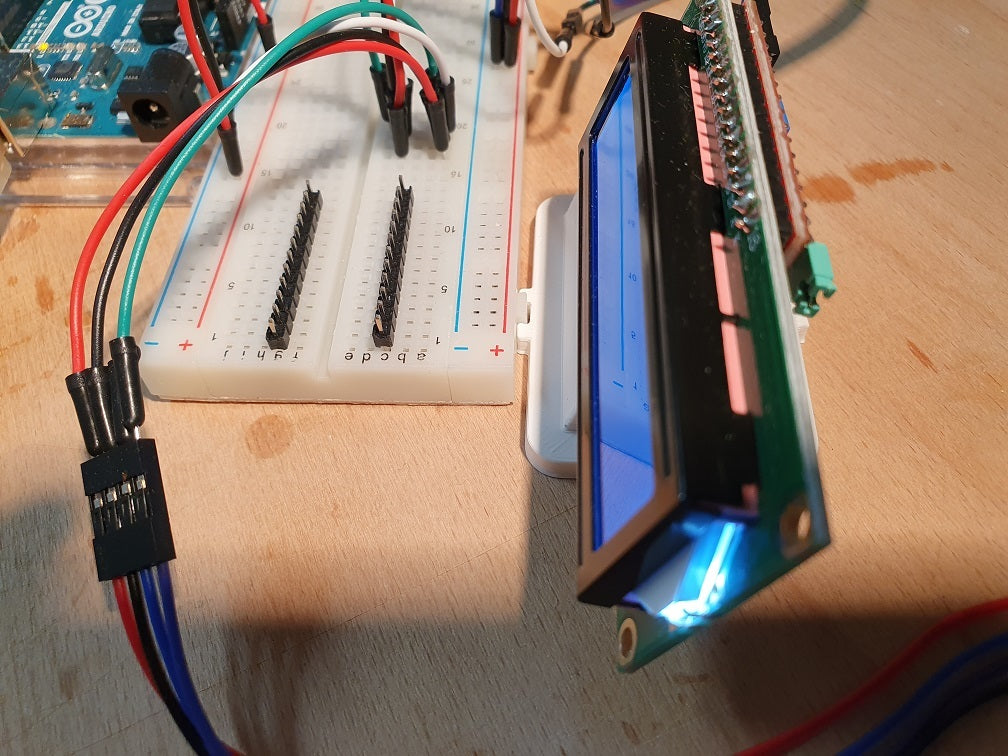Uniwersalny uchwyt LCD z pochylonym złączem do standardowego Steckbretta dla Arduino i Raspberry Pi