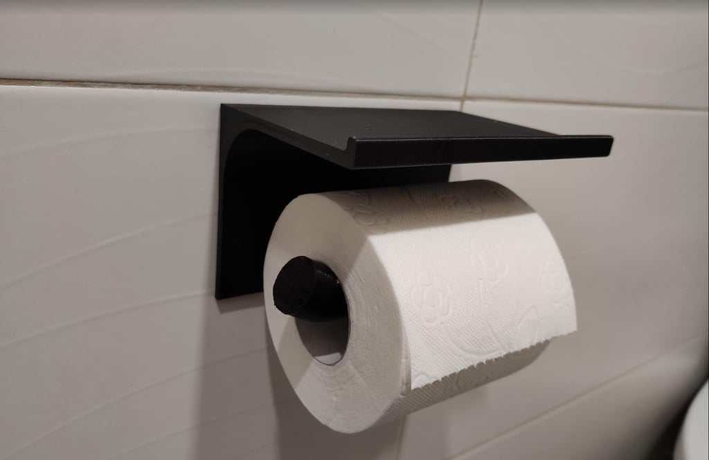 Uchwyt na papier toaletowy z półką