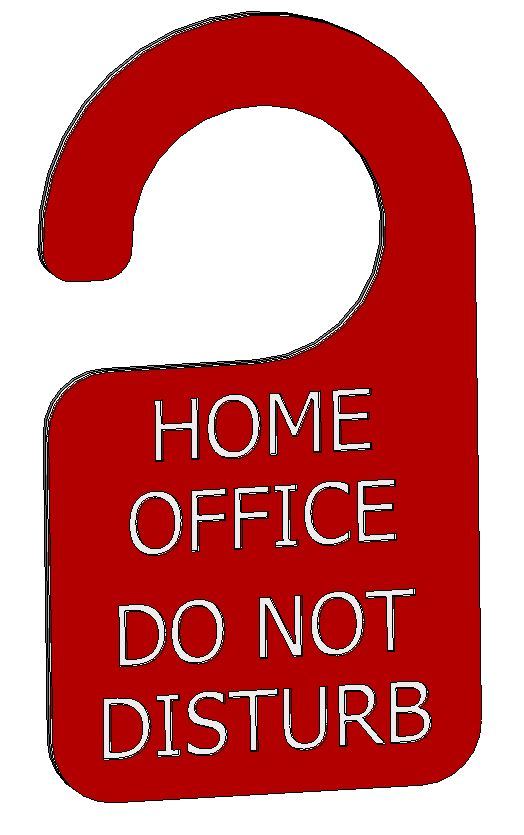 3-kolorowa tabliczka na drzwi do biura domowego: „Nie przeszkadzać”