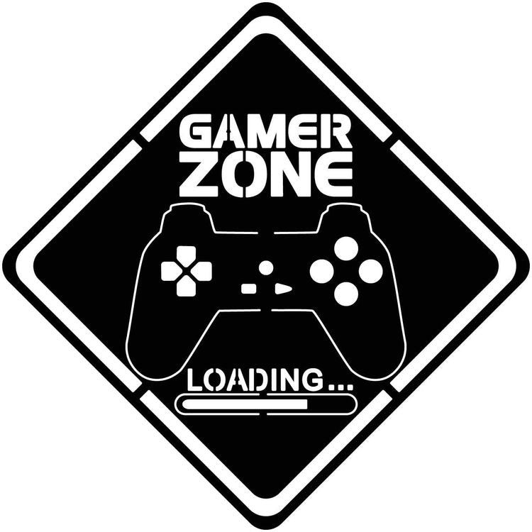 Grafika ścienna 2D Gamer Zone do pokoju gier