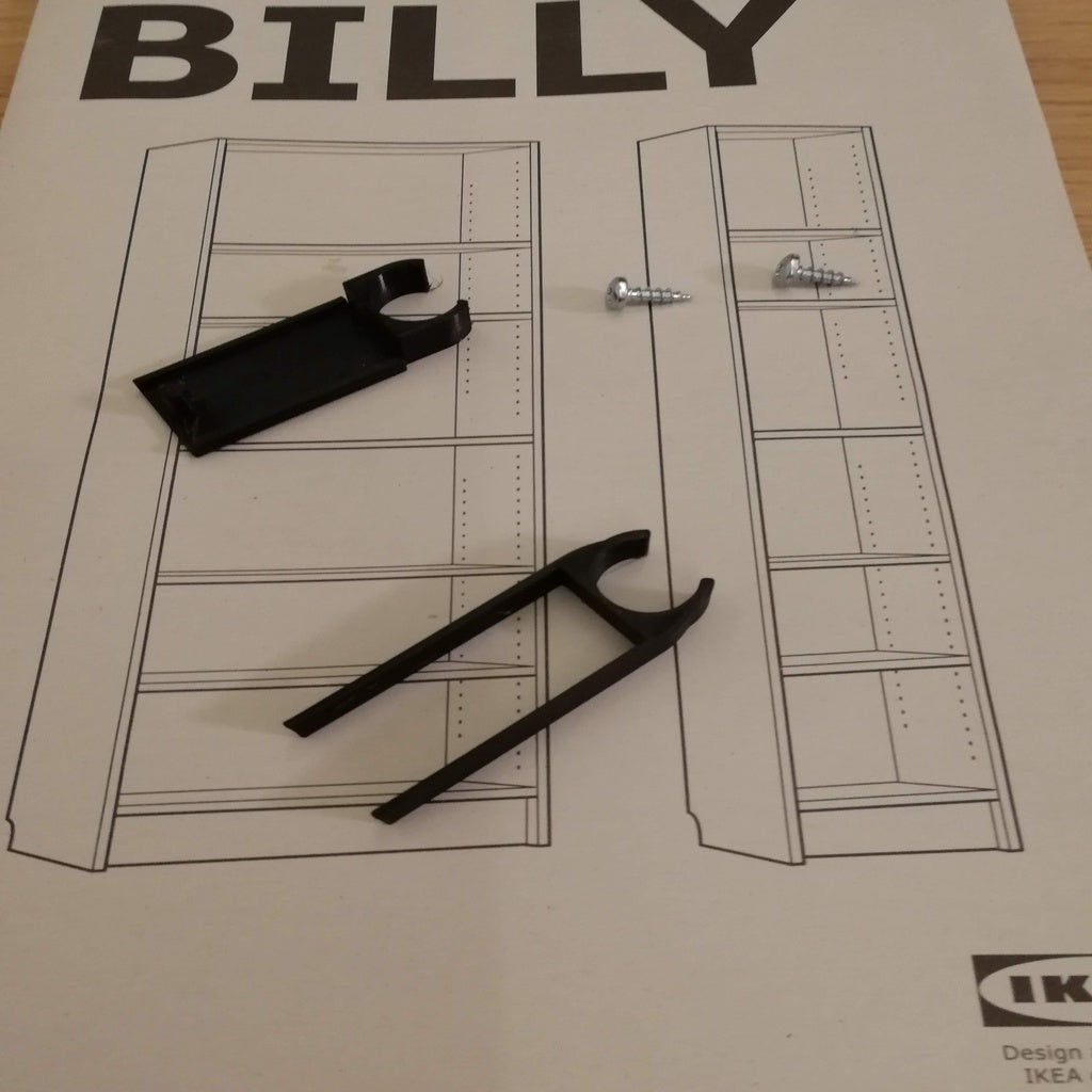 Zaciski do półek Billy do lampy Ikea Not