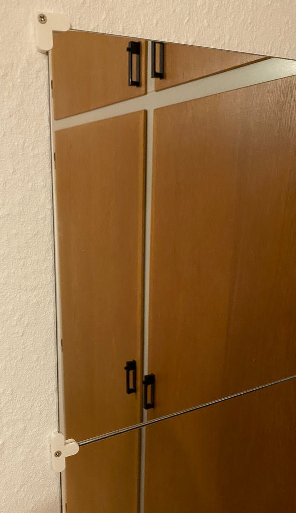 Uchwyt ścienny do luster o grubości do 2 mm (pasuje do IKEA LOTS 30x30 cm)