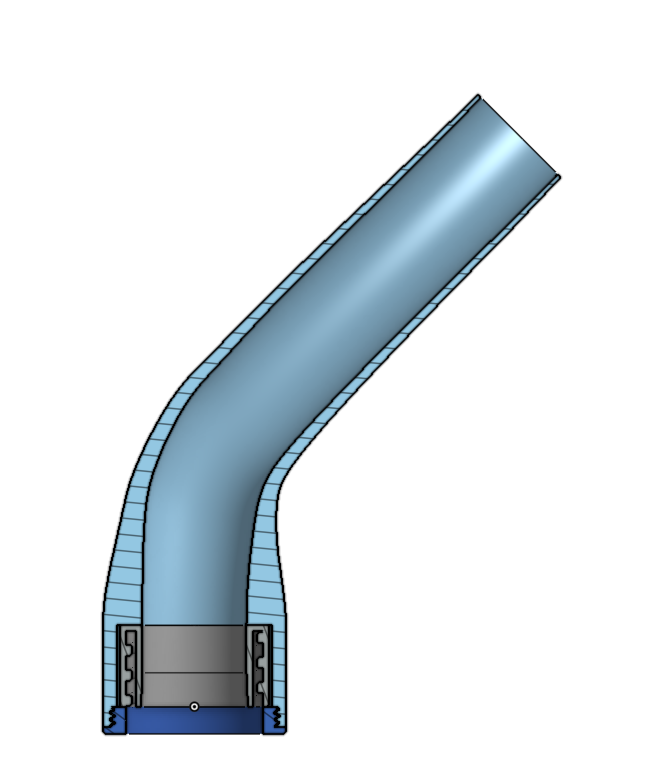 Obrotowe złącze węża podciśnieniowego dla węży 35 mm i 40 mm