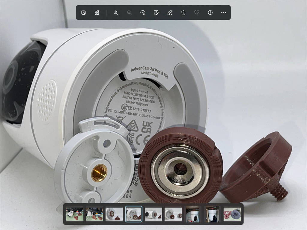 Magnetyczny uchwyt do kamery wewnętrznej na suficie podwieszanym do Eufy, GoPro lub innych standardowych uchwytów do kamer 1/4&quot;