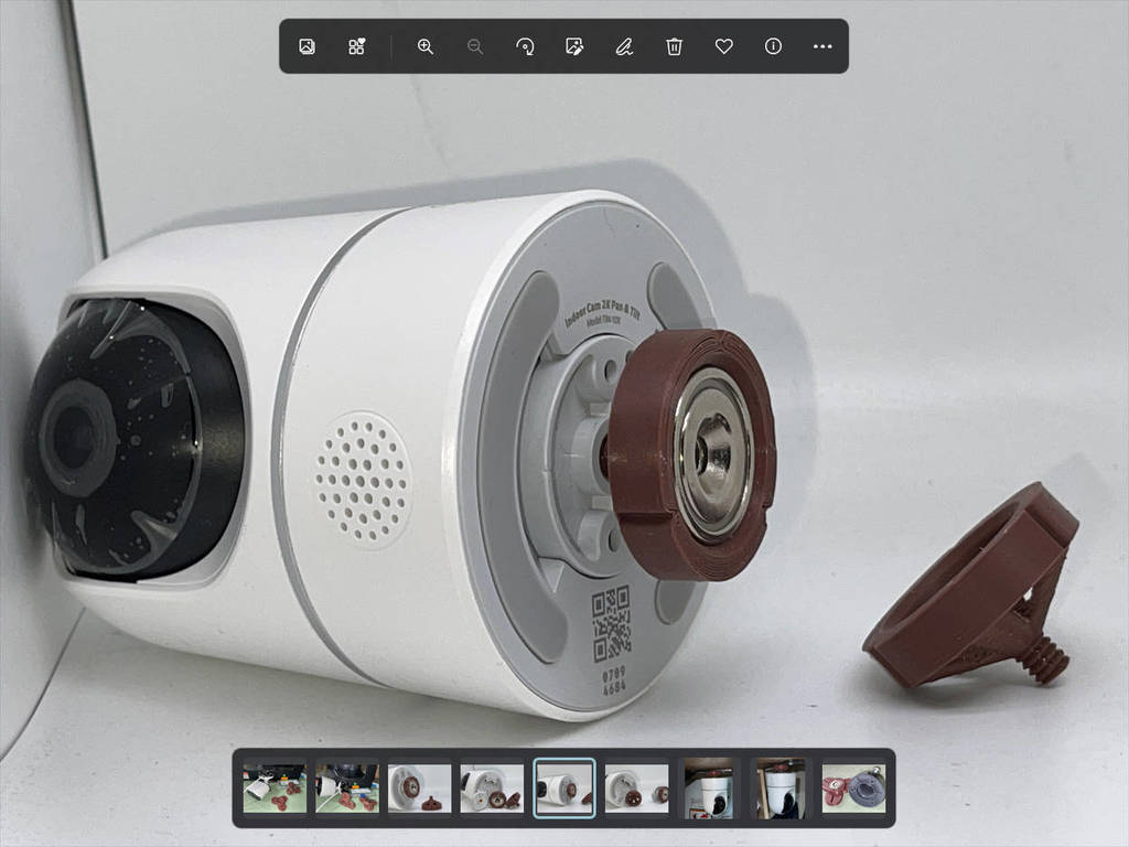 Magnetyczny uchwyt do kamery wewnętrznej na suficie podwieszanym do Eufy, GoPro lub innych standardowych uchwytów do kamer 1/4&quot;