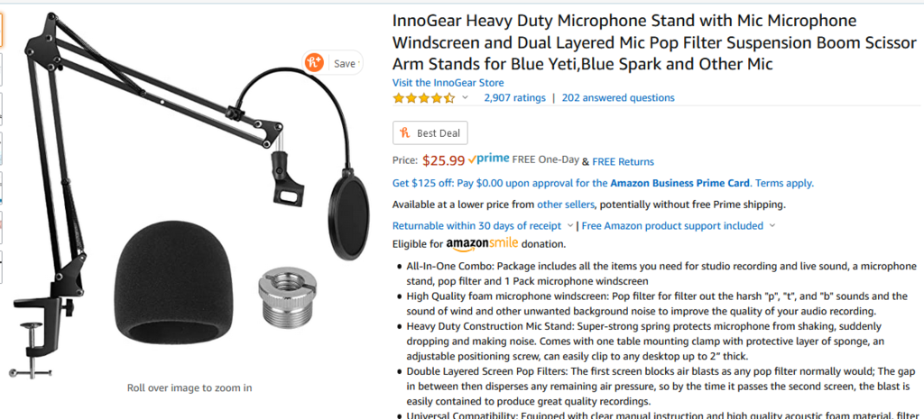Powiększona wersja uchwytu Blue Yeti Microphone Shock Mount na Bungee