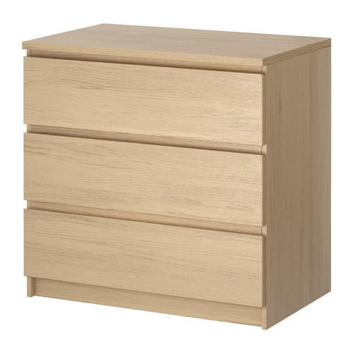 IKEA MALM Półka/organizator z szufladami