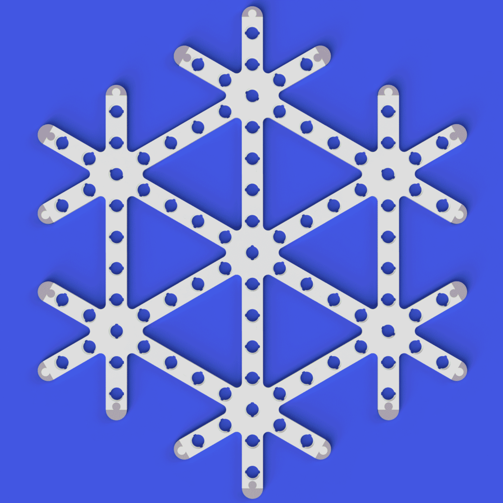 WS2811 Pixel Endless Snowflake Puzzle - Skalowalne lampki świąteczne